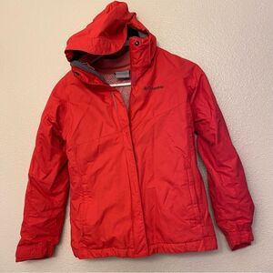 Columbia orange pink coral 2 in 1 Interchange Omni heat waterproof coat M 10/12
